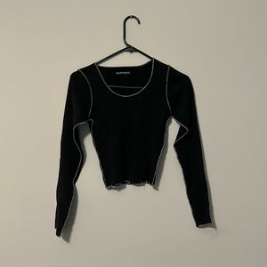 brandy black stitched long sleeve